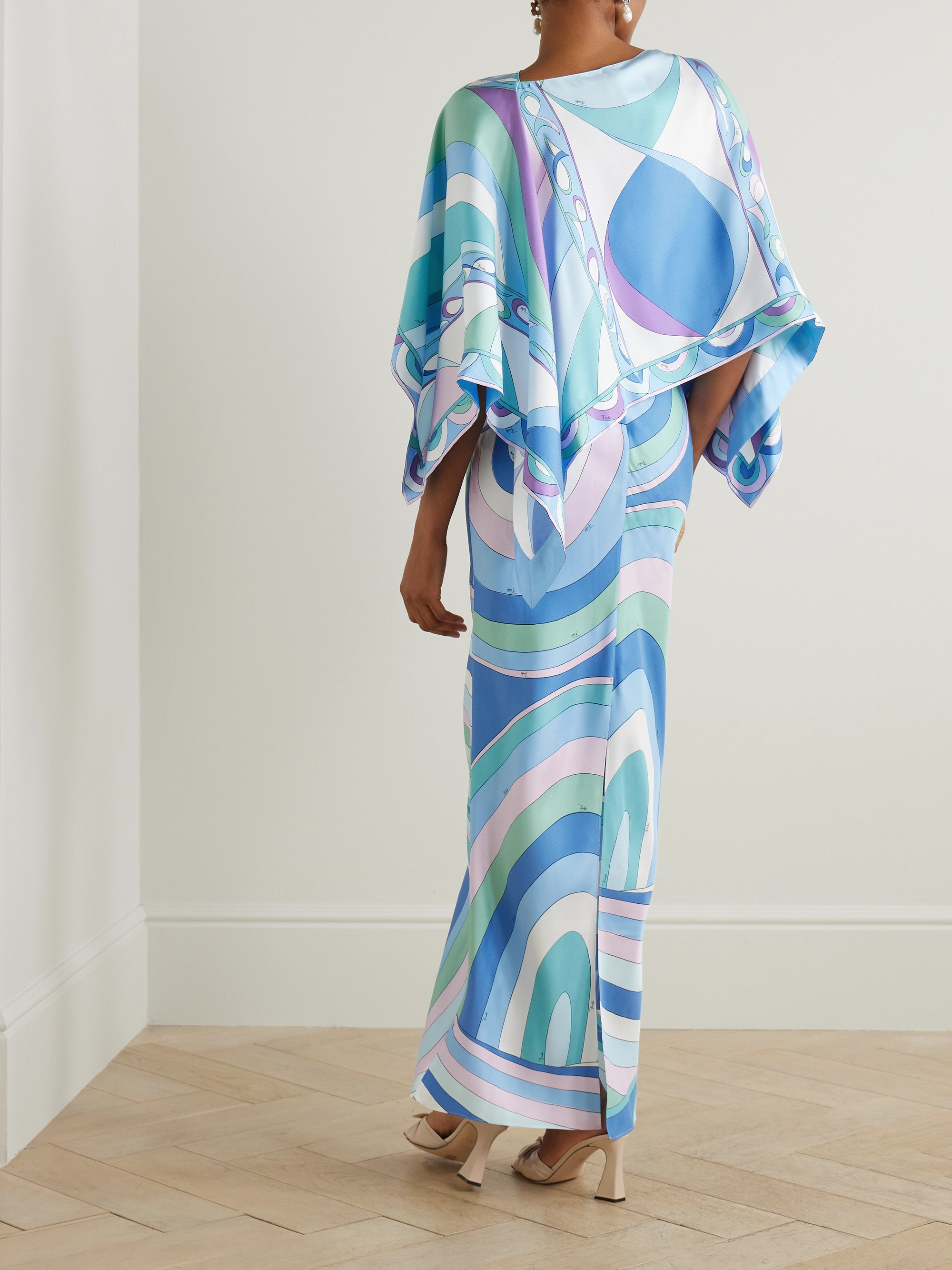 Pucci - Iride layered printed silk-twill maxi dress | Plush Pucci - Iride layered printed silk-twill maxi dress | Plush