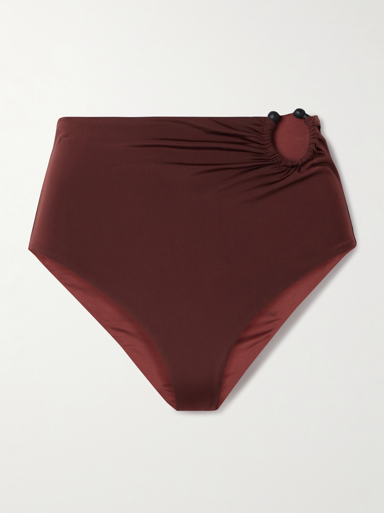 Johanna Ortiz - Taita Embellished Bikini Briefs - Brown