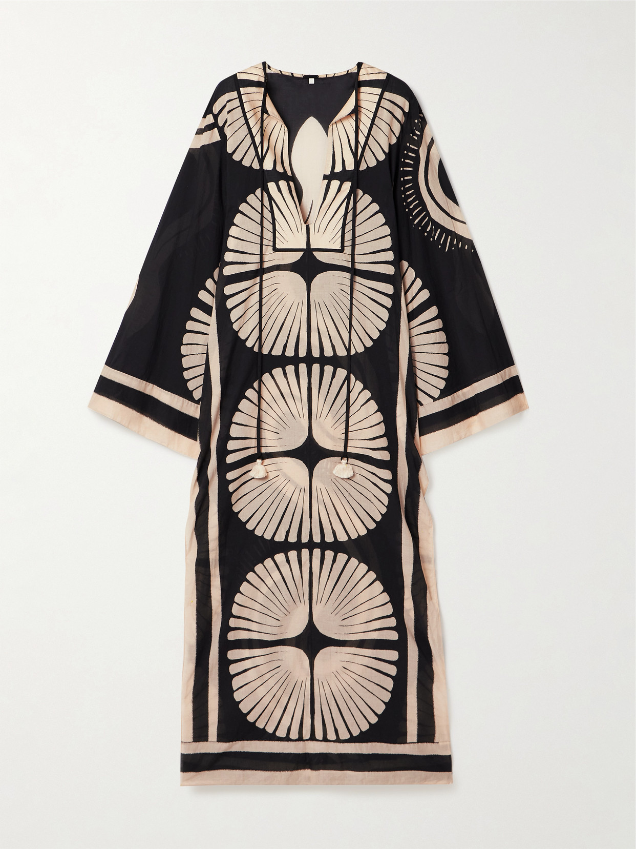 Johanna Ortiz - Natural Wisdom Tasseled Printed Cotton-voile Maxi Dress - White