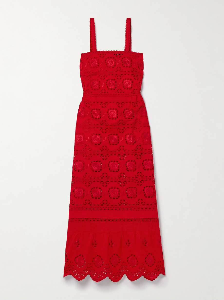 grace broderie anglaise cotton maxi dress