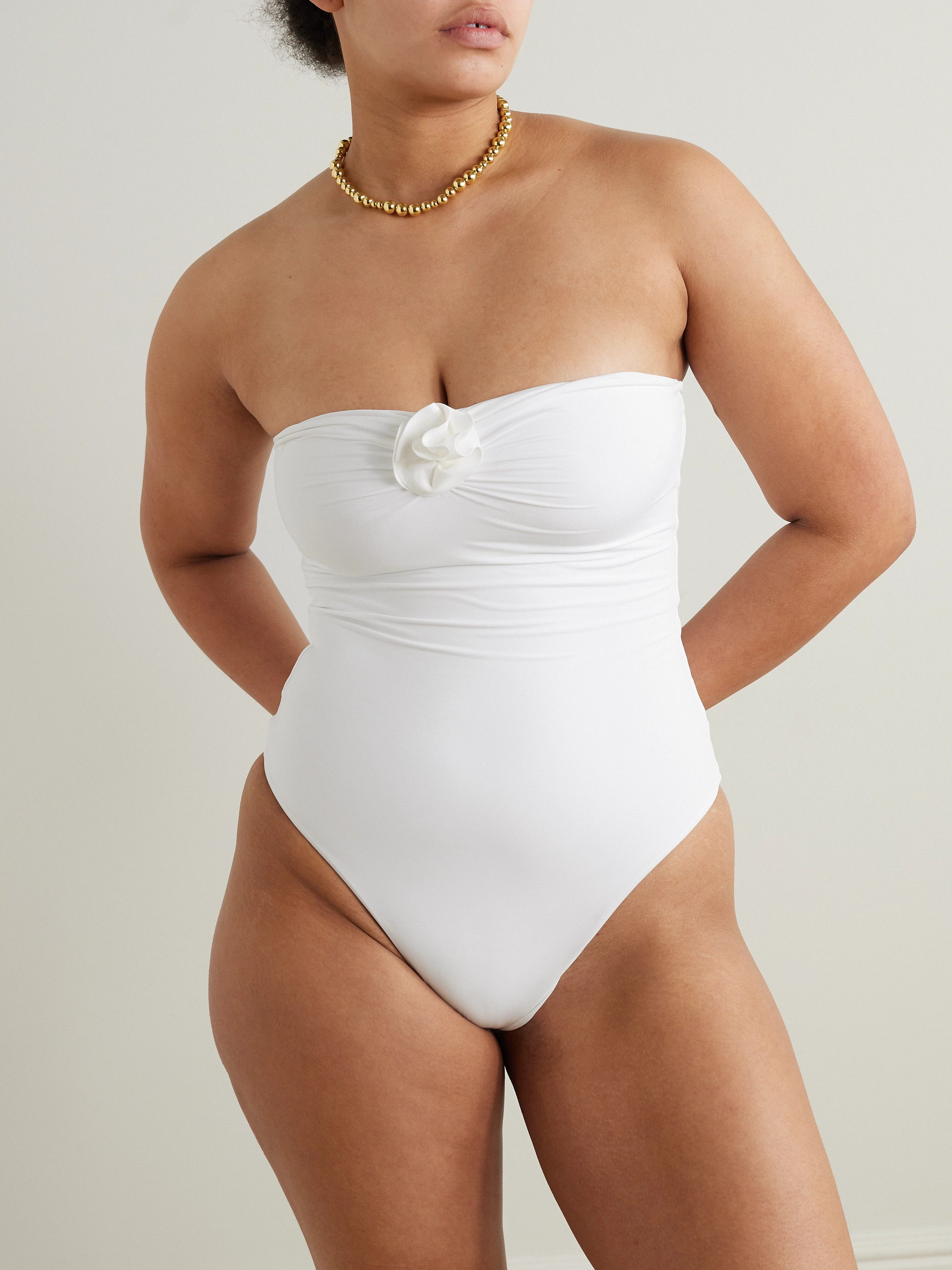 Maygel Coronel Kairos appliquéd swimsuit