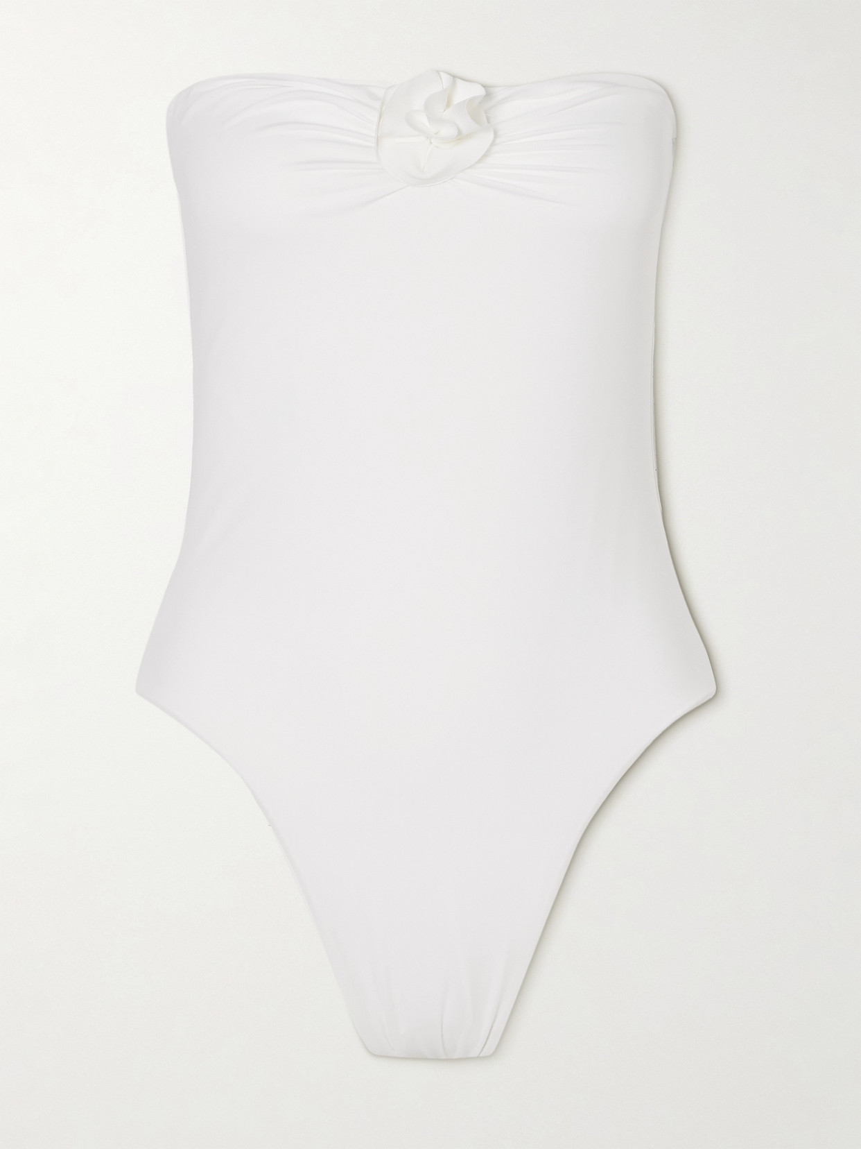Maygel Coronel Kairos Appliquéd Swimsuit In Off-white