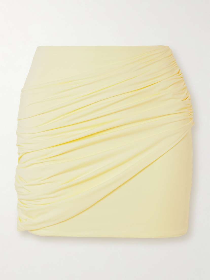 Maygel Coronel Ilios Ruched Stretch-jersey Mini Skirt