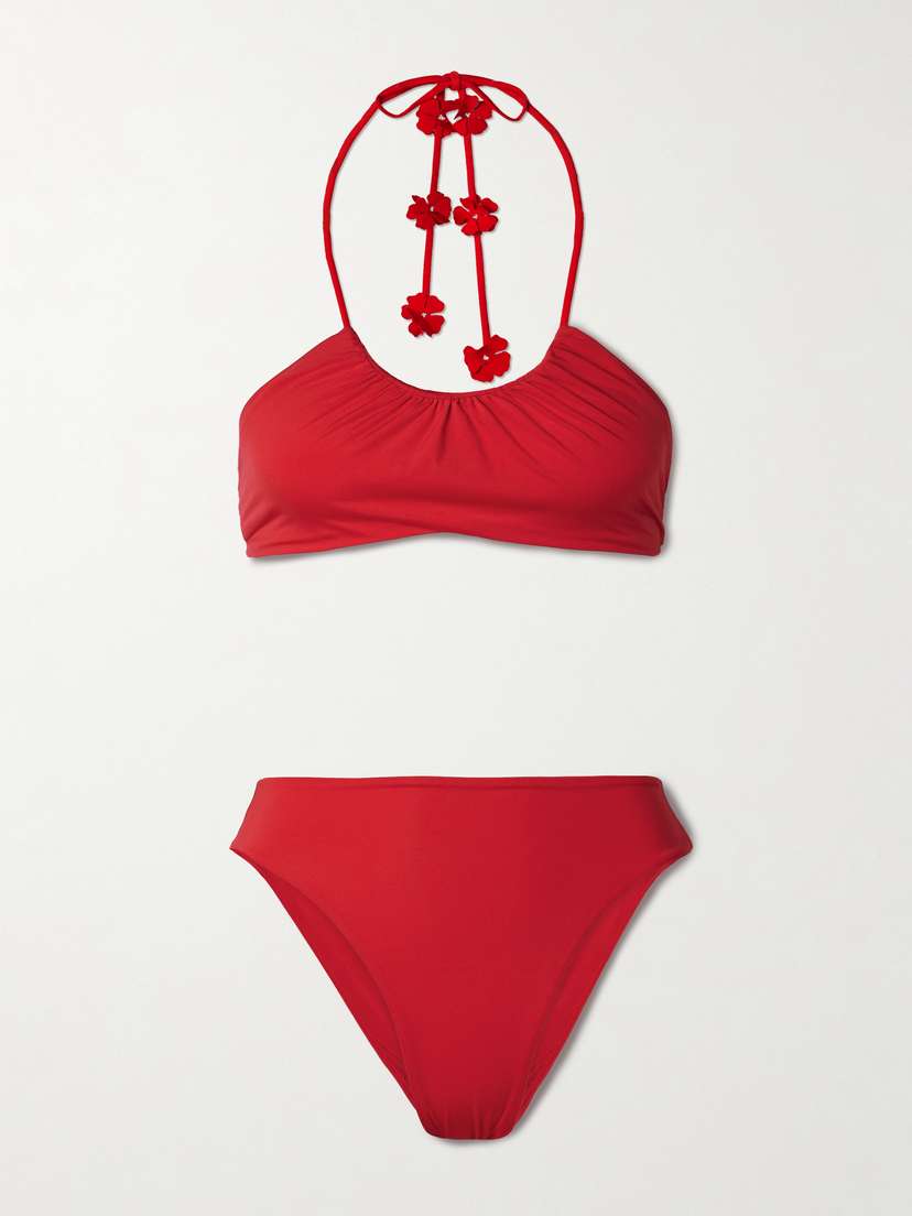Maygel Coronel Delphi Appliquéd Halterneck Bikini