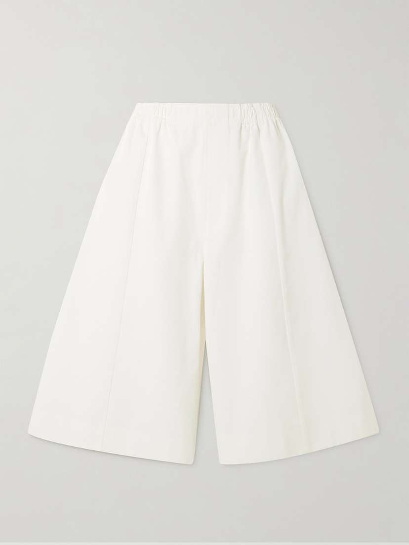 CARVEN Pleated Cotton-twill Shorts