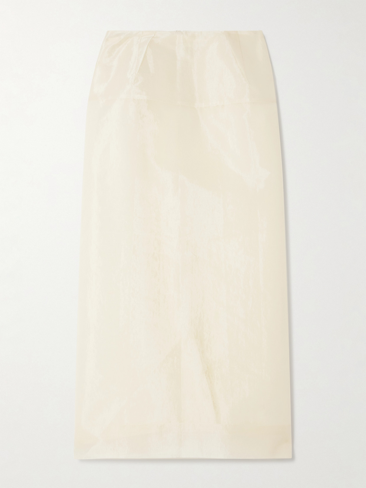 Shop Carven Organza Midi Skirt In Off-white