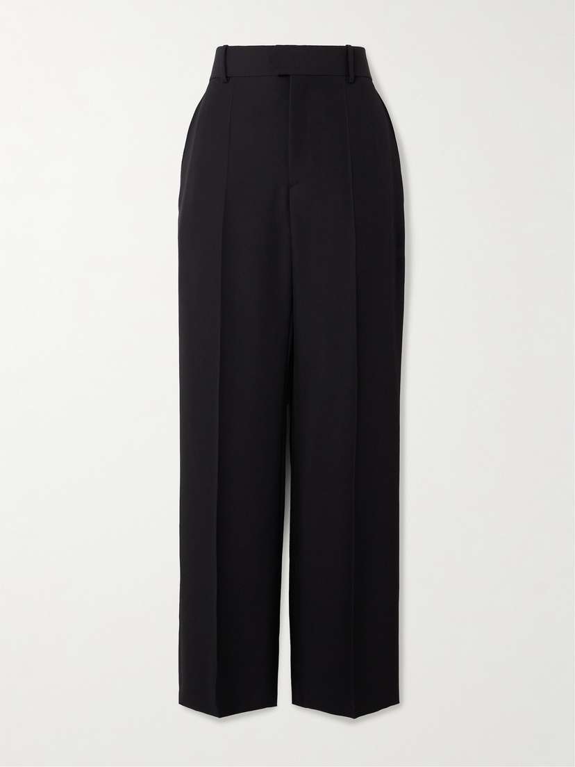 CARVEN Pleated Wool Wide-leg Pants