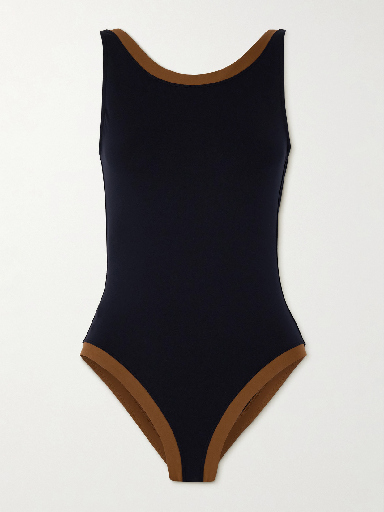 Eres - Sombrero Two-tone Swimsuit - Black