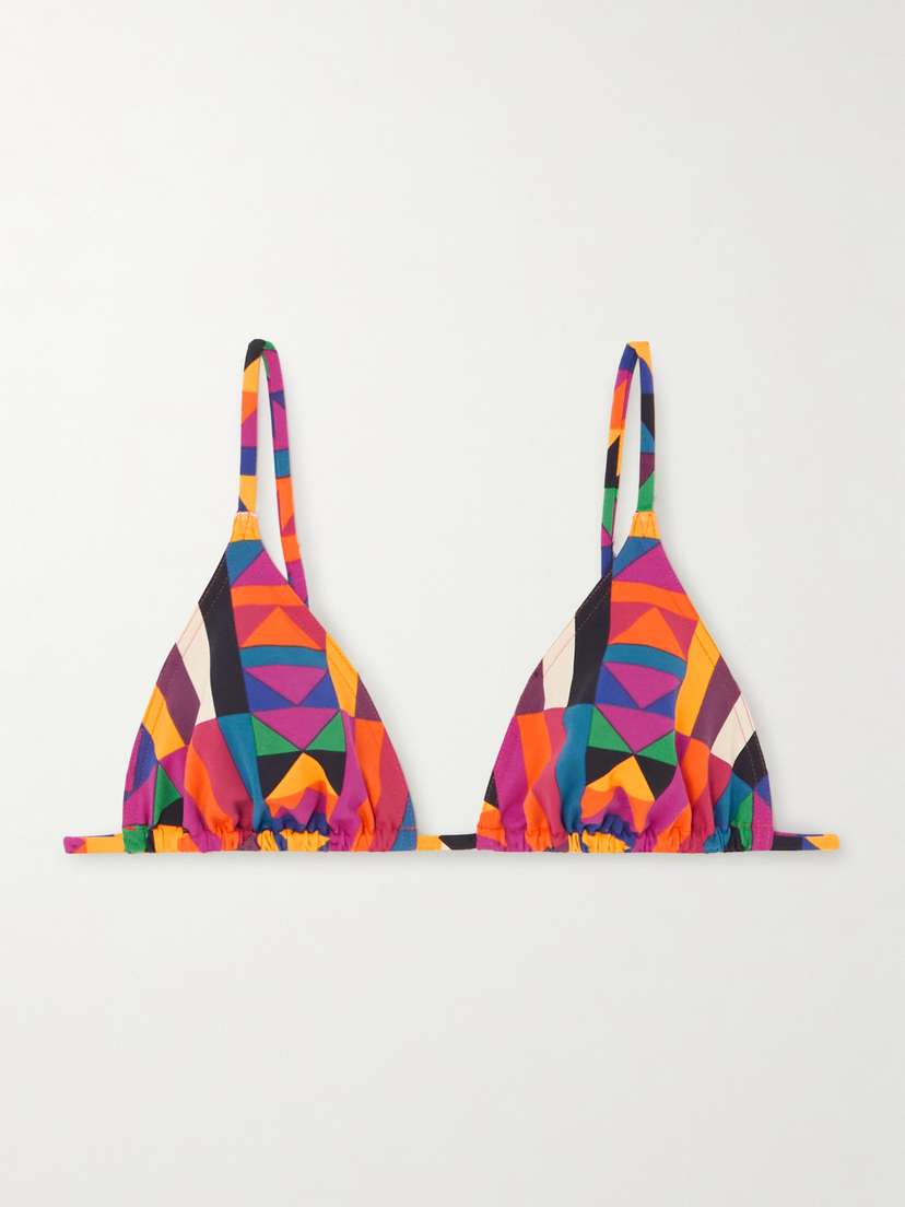 Eres Space Printed Triangle Bikini Top - FR 38