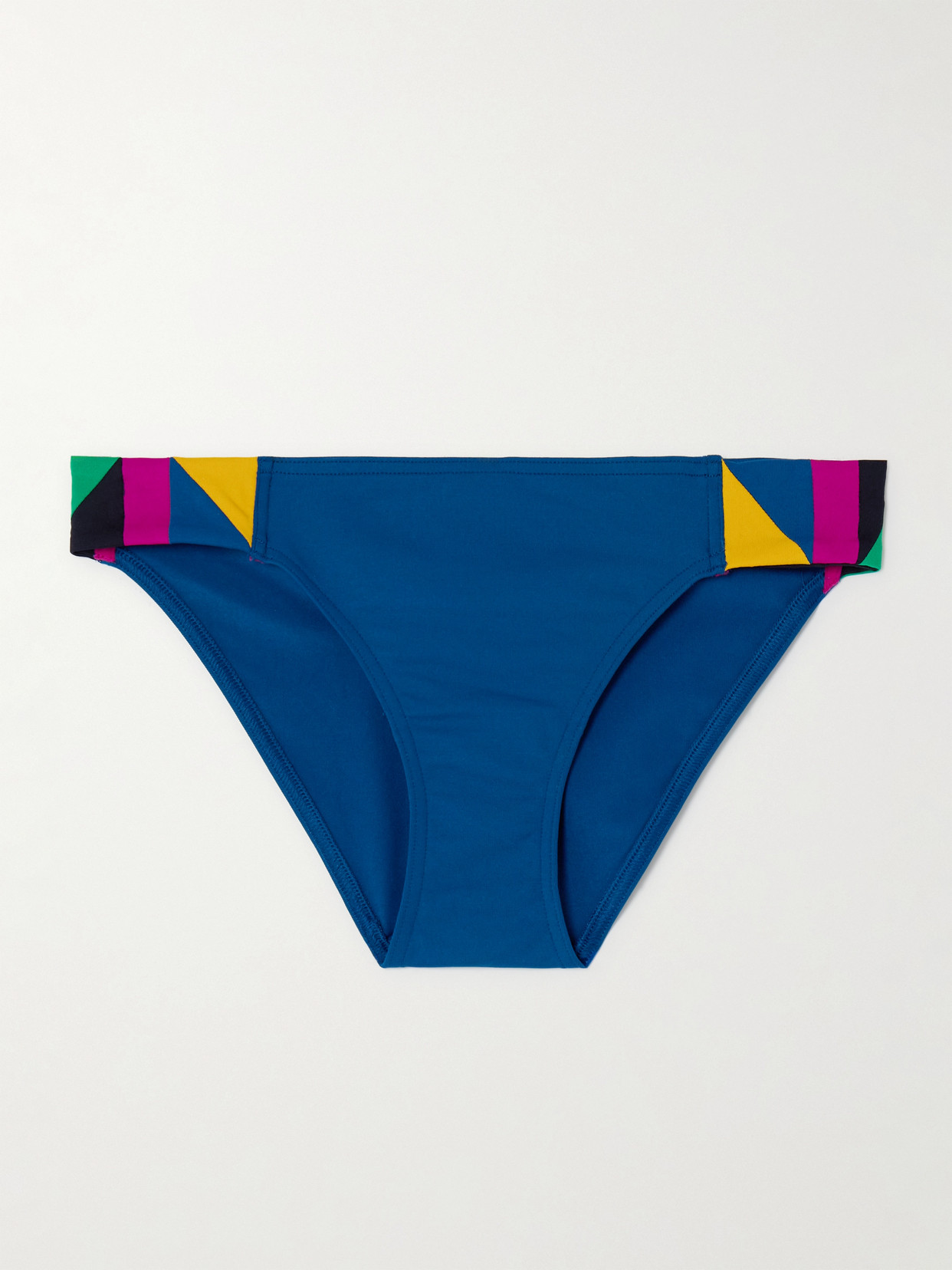 Eres Poésie Patchwork Bikini Briefs In Blue