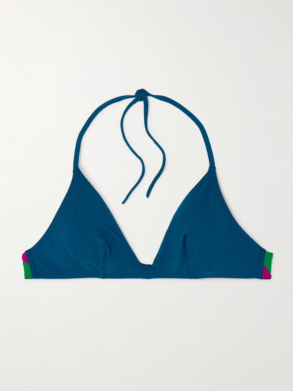 Eres - Cubisme Patchwork Triangle Bikini Top - Blue