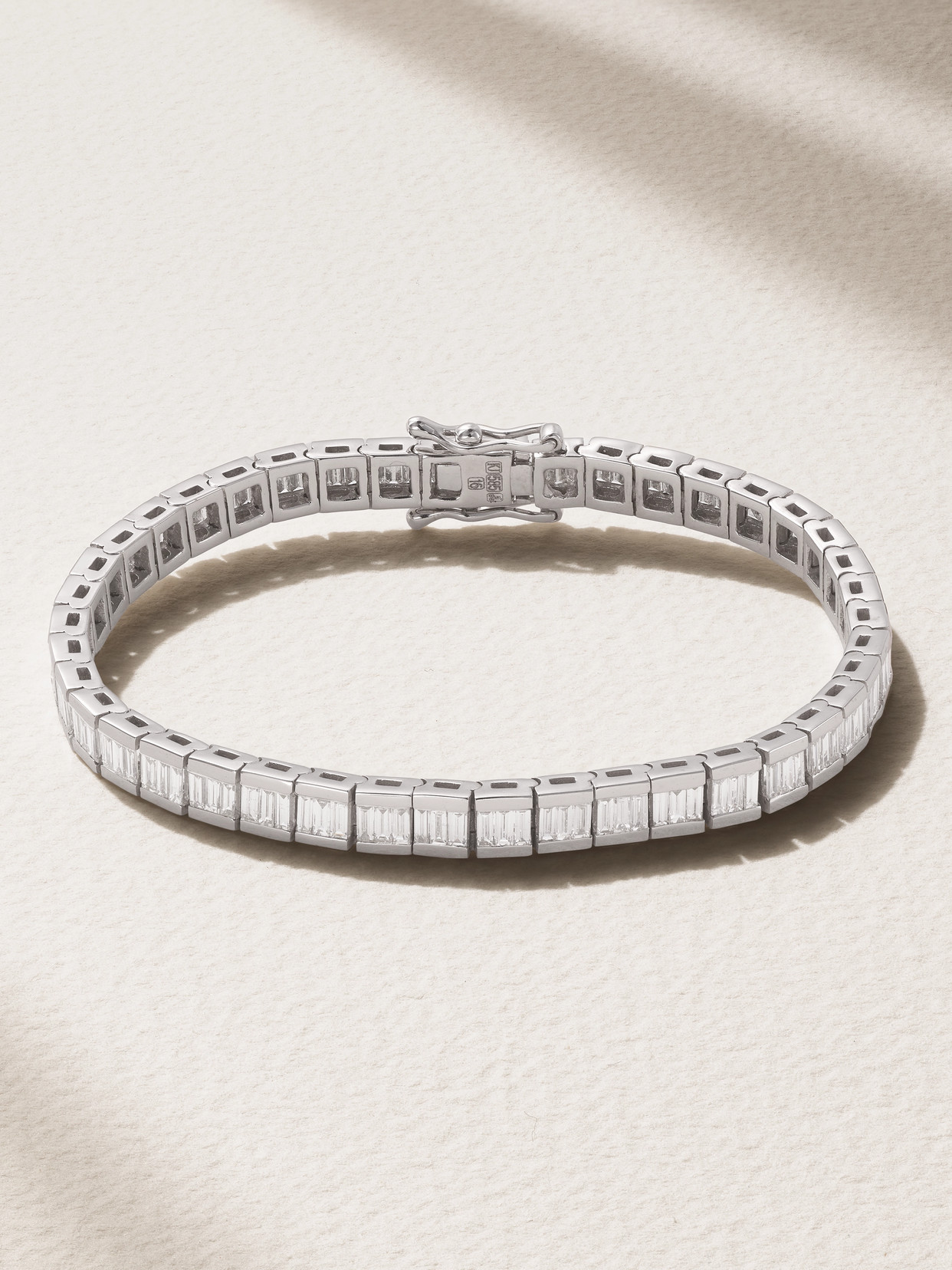 KOLOURS JEWELRY - 14-karat White Gold Diamond Tennis Bracelet - 17