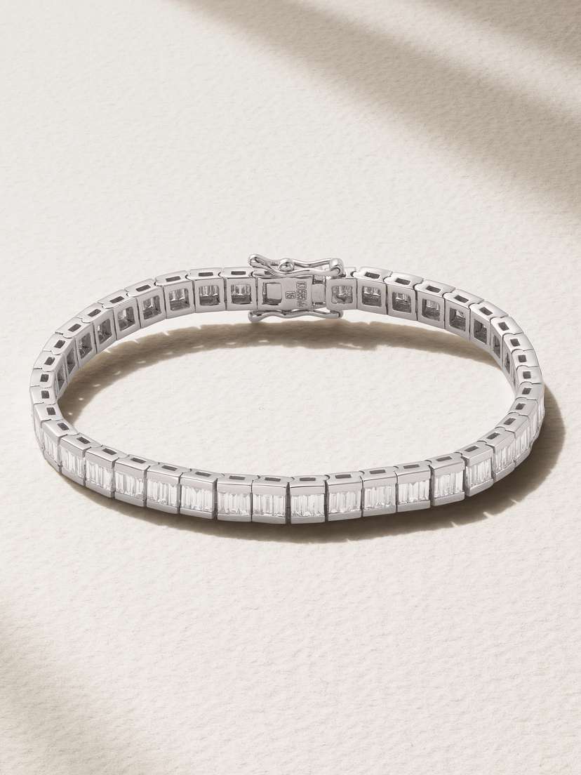 KOLOURS JEWELRY 14-karat White Gold Diamond Tennis Bracelet