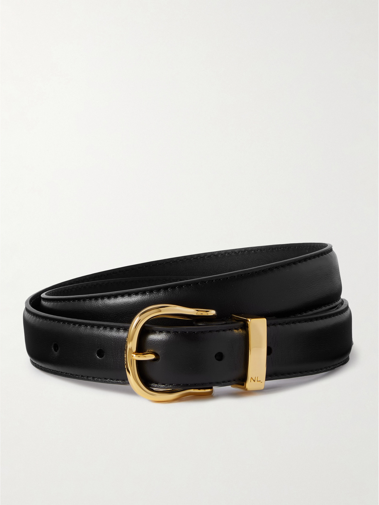 Nili Lotan Louise Leather Belt In Black