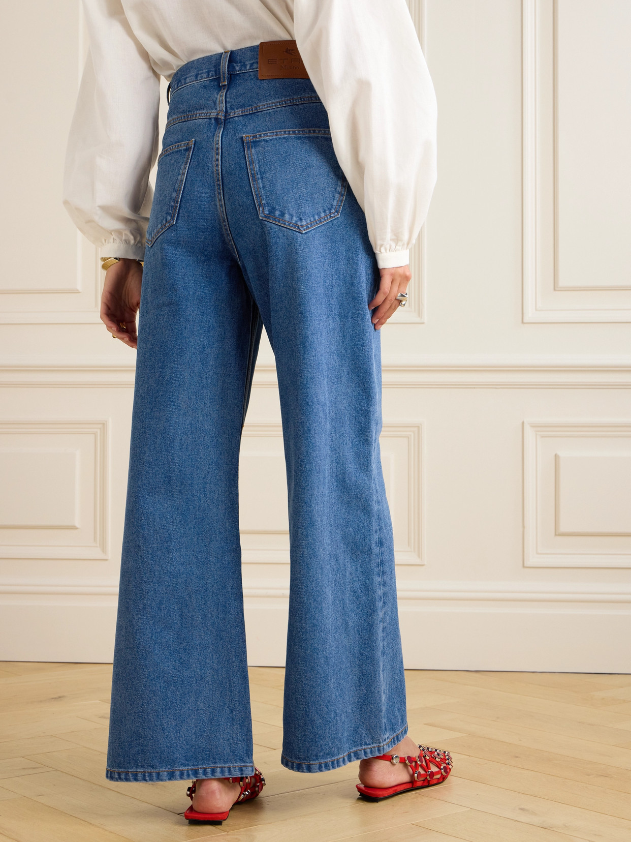 ETRO HIGH-RISE WIDE-LEG DENIM JEANS