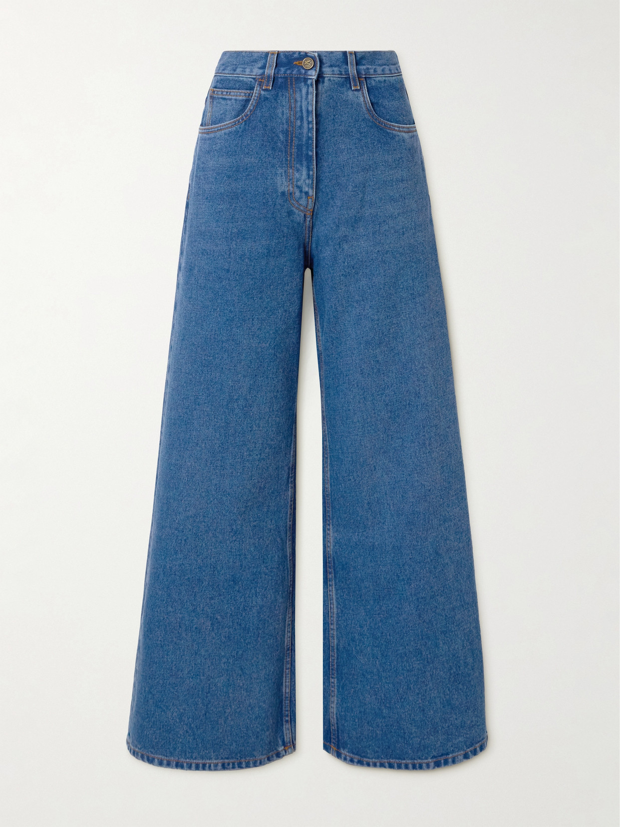 Etro - High-rise Wide-leg Denim Jeans - Blue