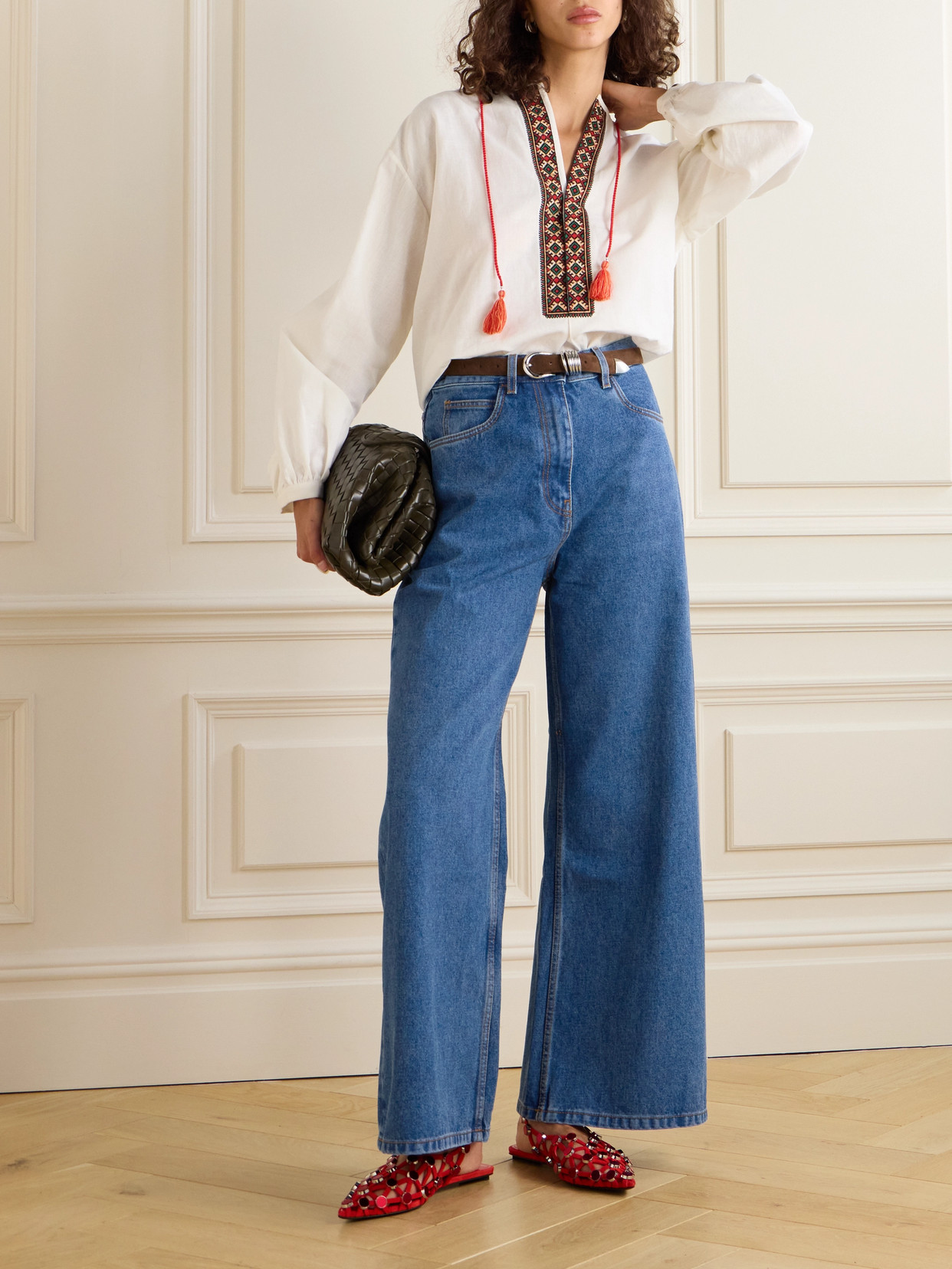 ETRO HIGH-RISE WIDE-LEG DENIM JEANS