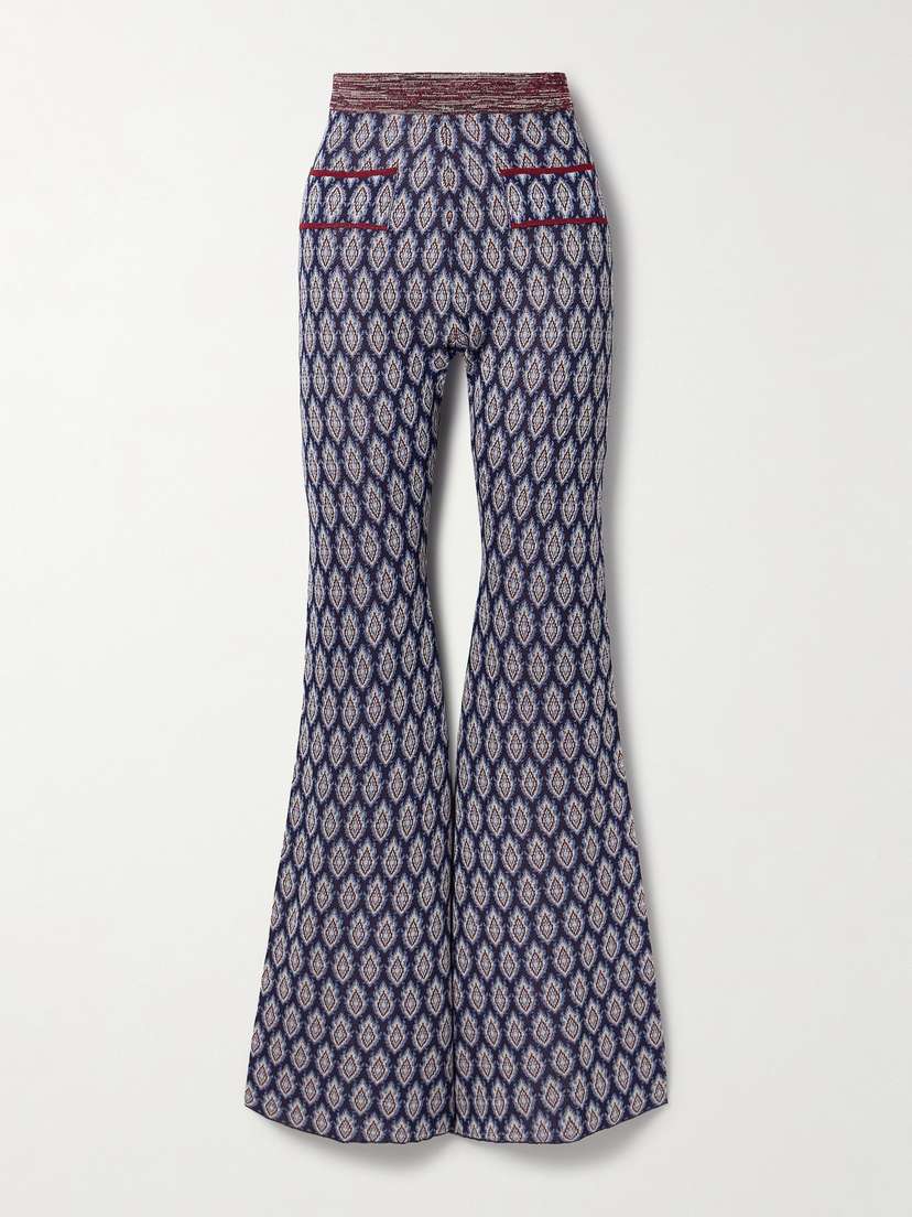 Etro Jacquard-knit Flared Pants