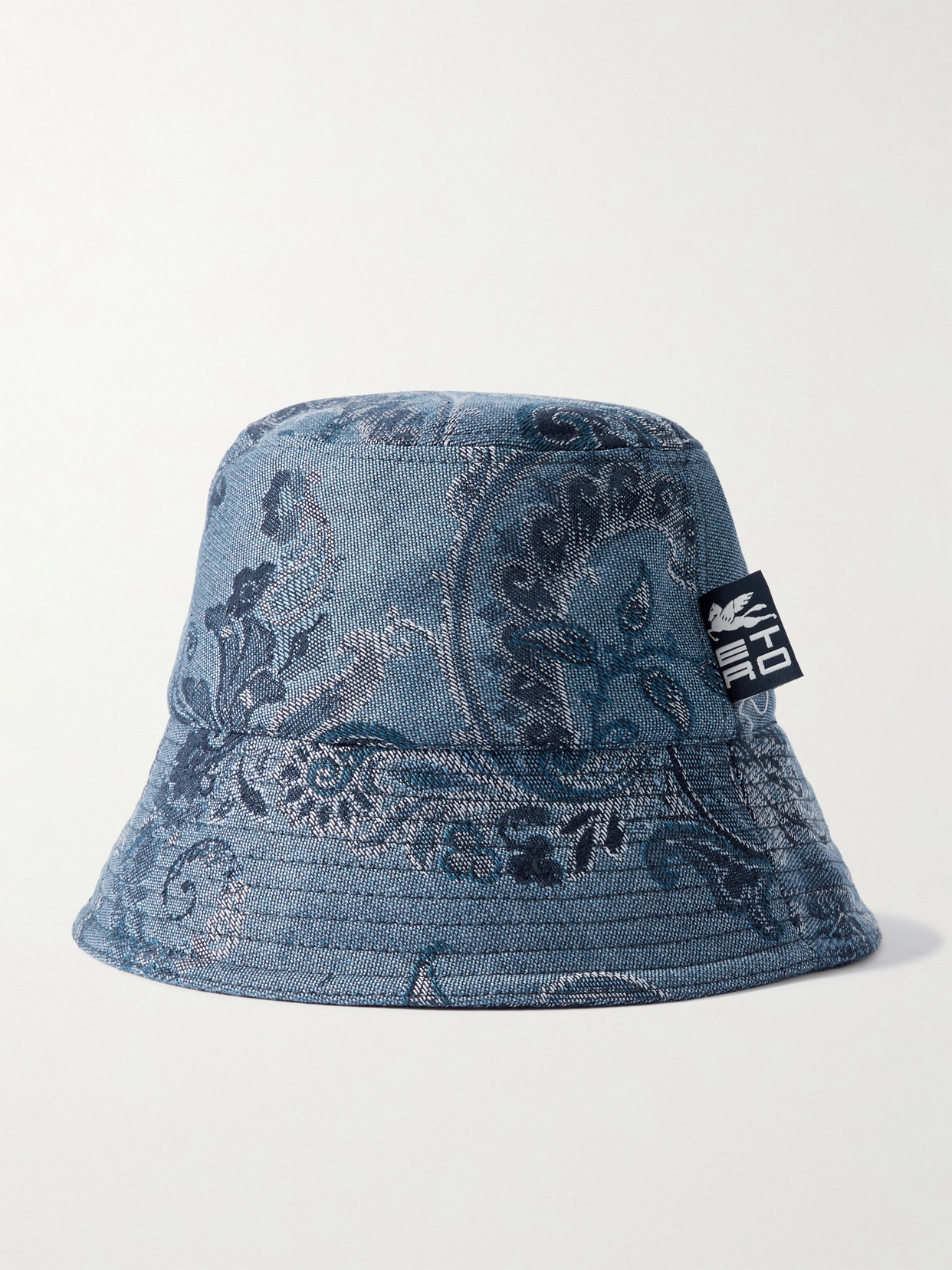 ETRO DENIM-JACQUARD BUCKET HAT