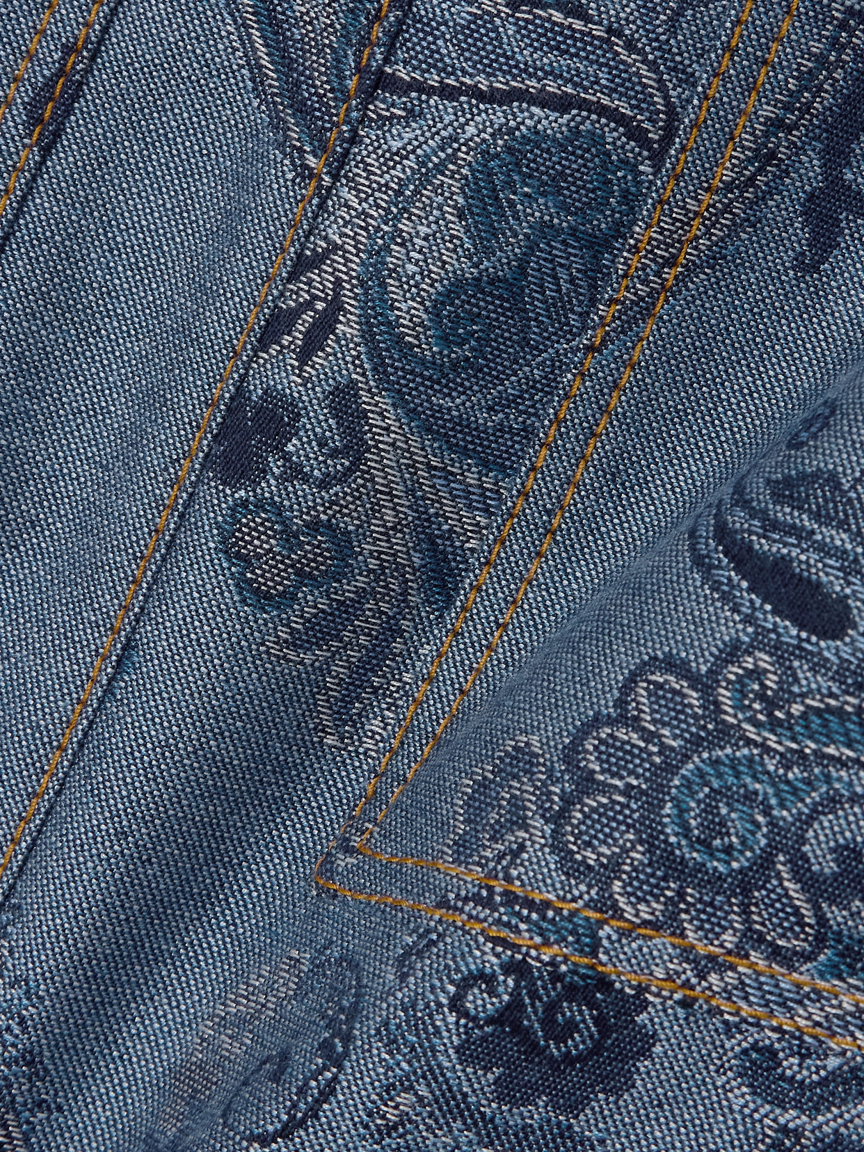 Etro Denim-jacquard Mini Skirt In Blue