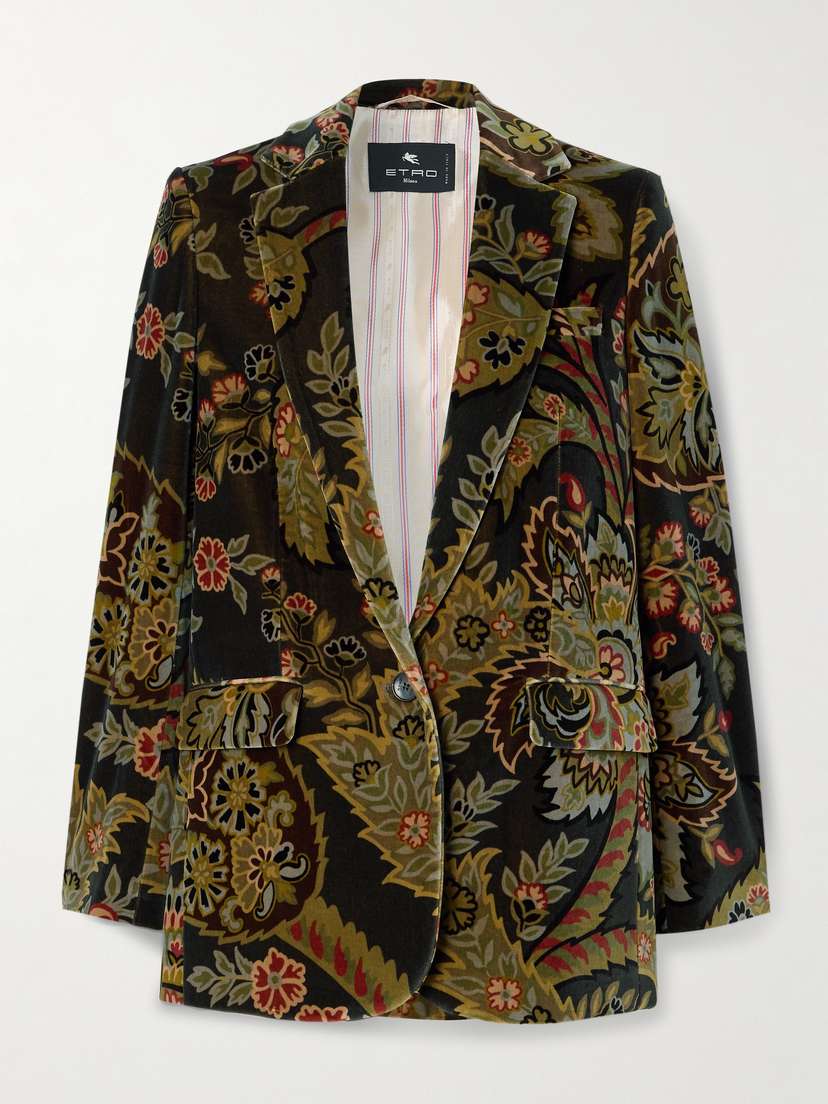 Etro Paisley-print Velvet Blazer