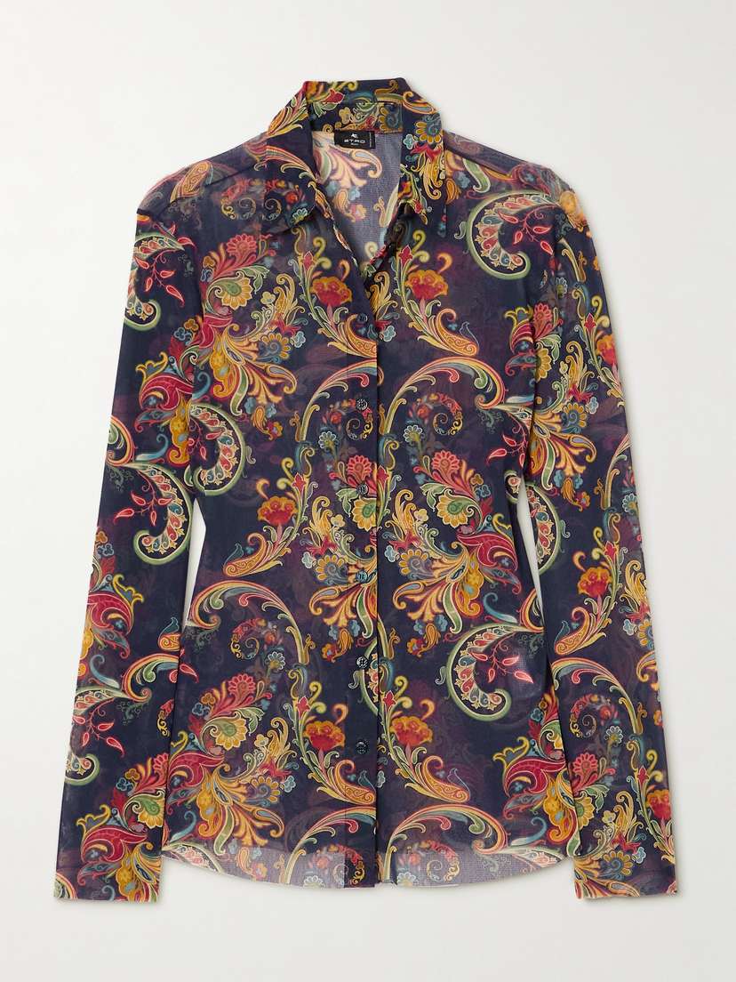 Etro Paisley-print Chiffon Shirt