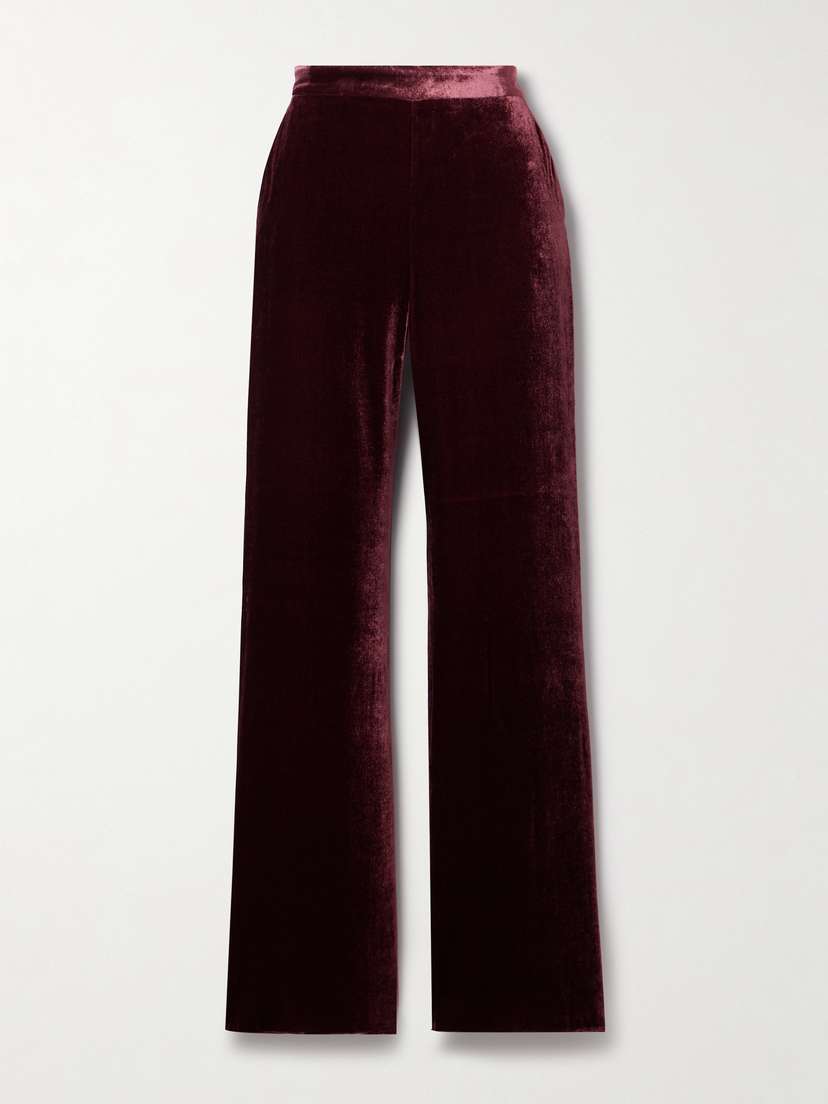 Etro Velvet Straight-leg Pants