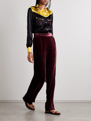 Etro Velvet straight-leg pants
