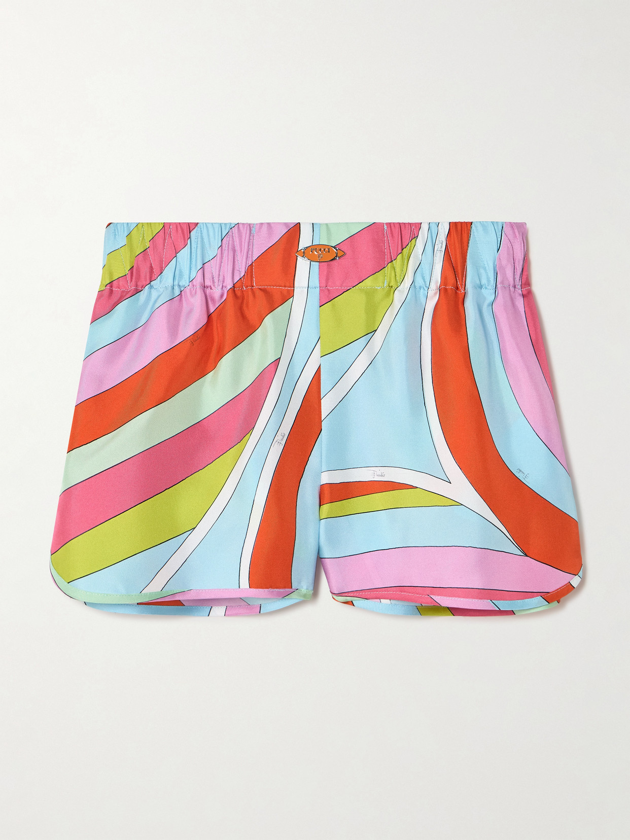 PUCCI - Embellished Printed Silk Satin-twill Shorts - Pink