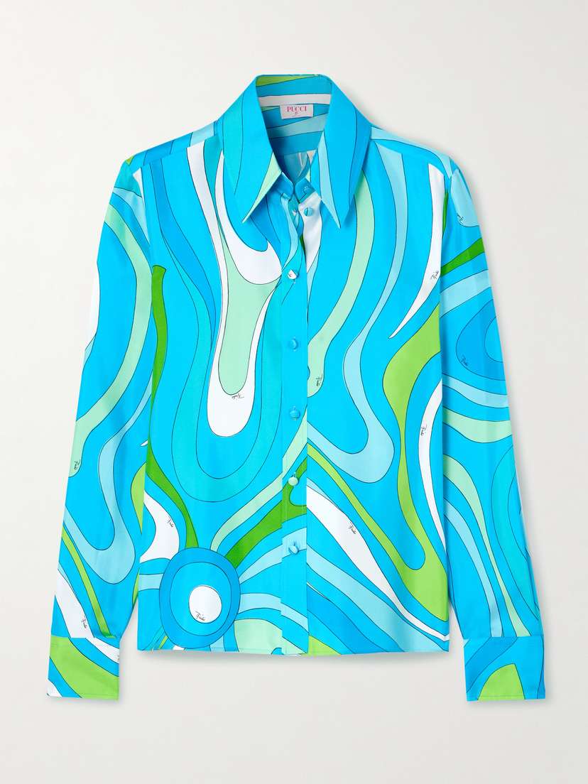 PUCCI Printed Silk-twill Shirt