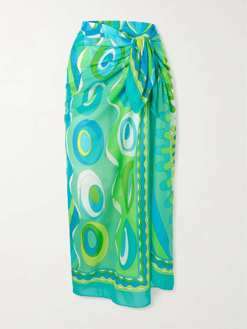 PUCCI Printed Cotton-voile Pareo