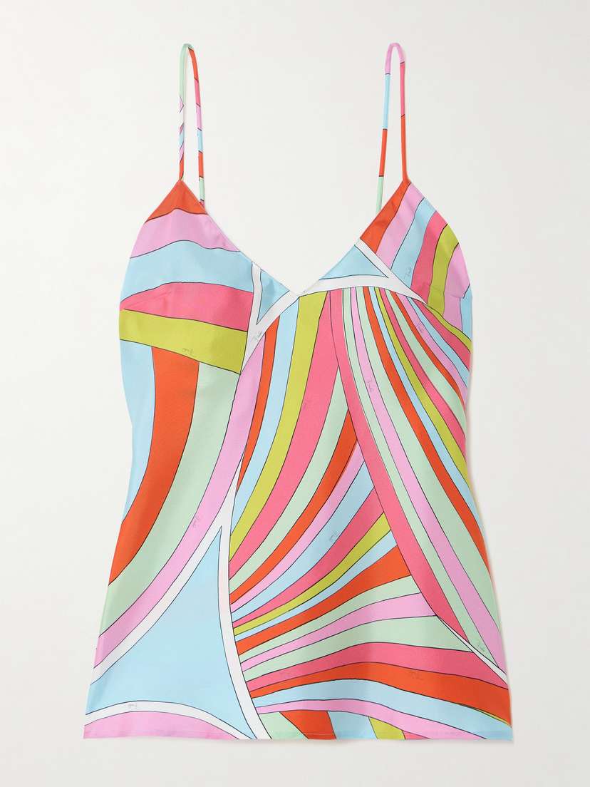PUCCI Printed Silk-satin Twill Camisole