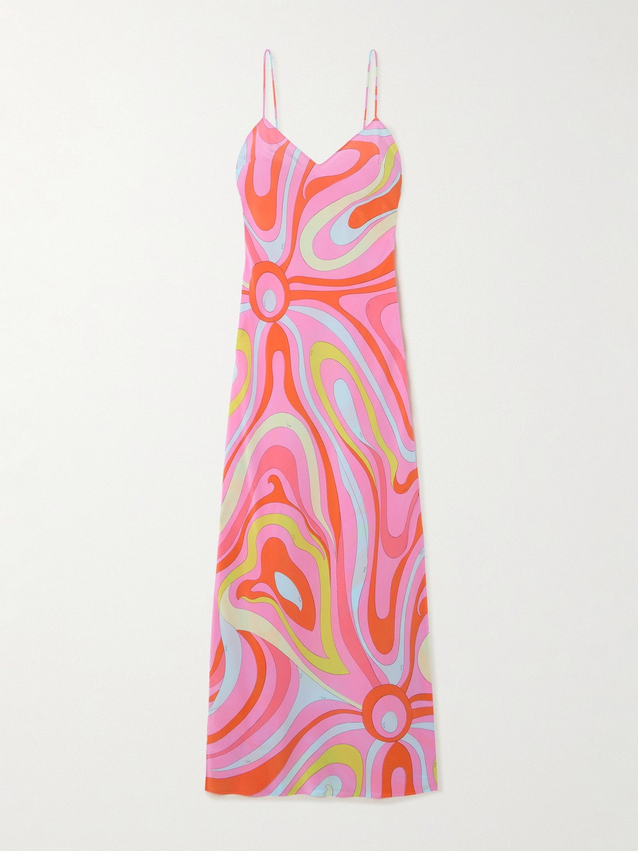 PUCCI - Printed Silk Crepe De Chine Maxi Dress - Pink