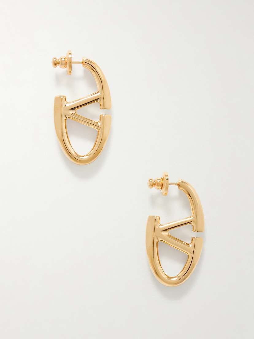 Valentino Garavani Vlogo Bold Gold-tone Earrings