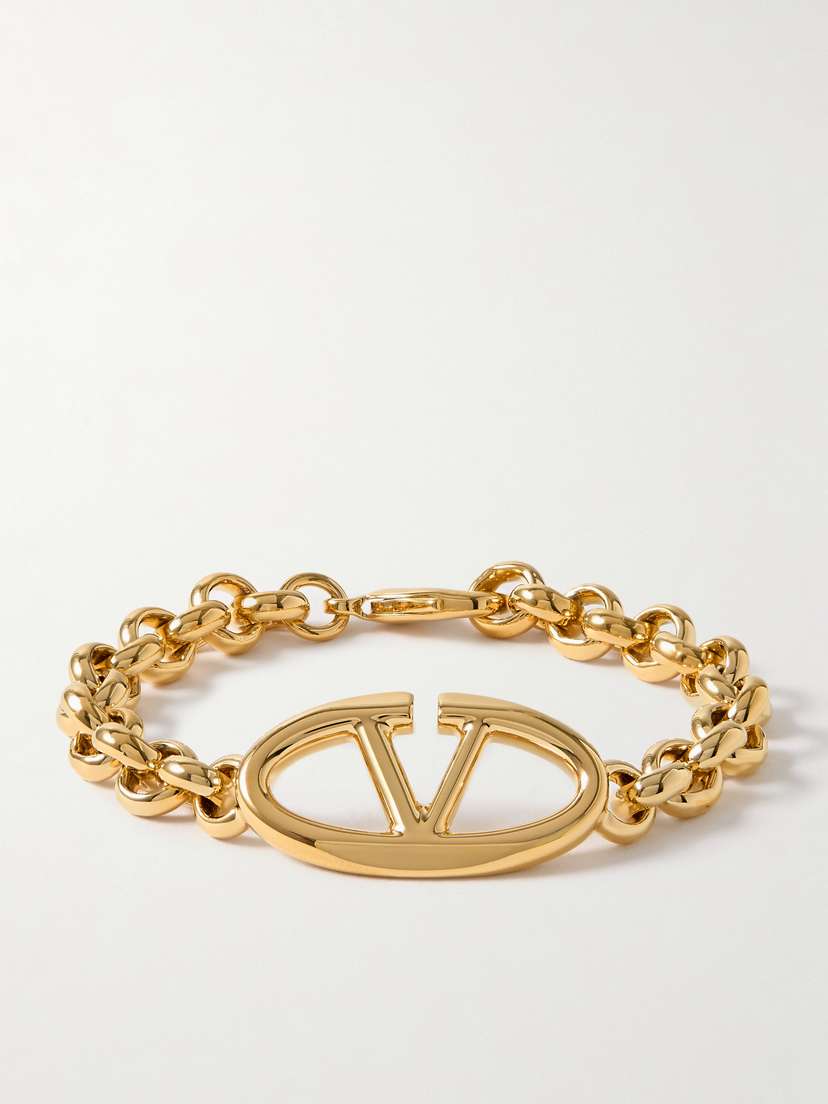 Valentino Garavani Vlogo Bold Gold-tone Bracelet