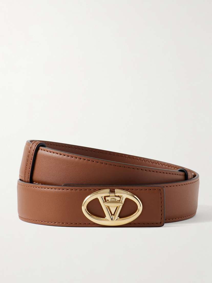 Valentino Garavani Vlogo Bold Leather Belt