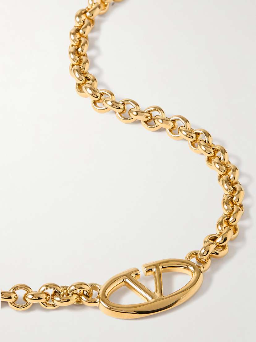 Valentino Garavani Vlogo Bold Gold-tone Necklace