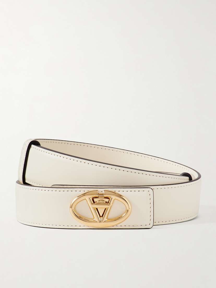 Valentino Garavani Vlogo Leather Belt