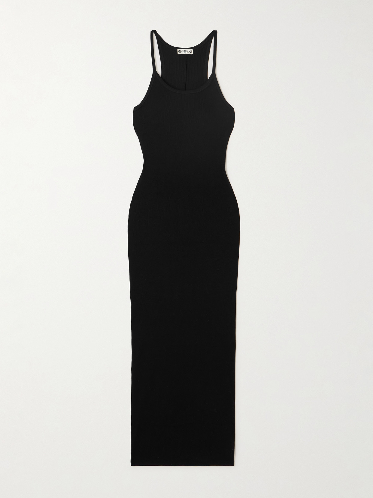 Éterne Ribbed Stretch-jersey Maxi Dress In Black