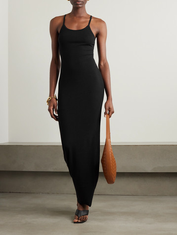ÉTERNE Tank ribbed stretch-jersey maxi dress
