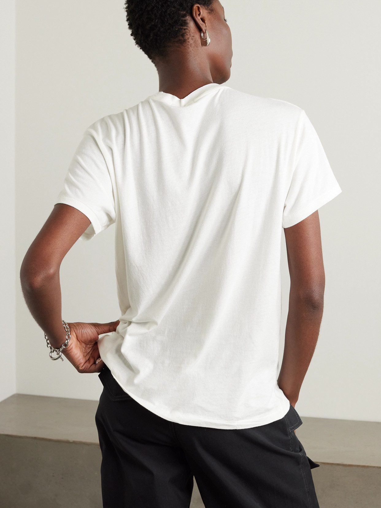 Éterne Cotton And Modal-blend Jersey T-shirt In Ivory