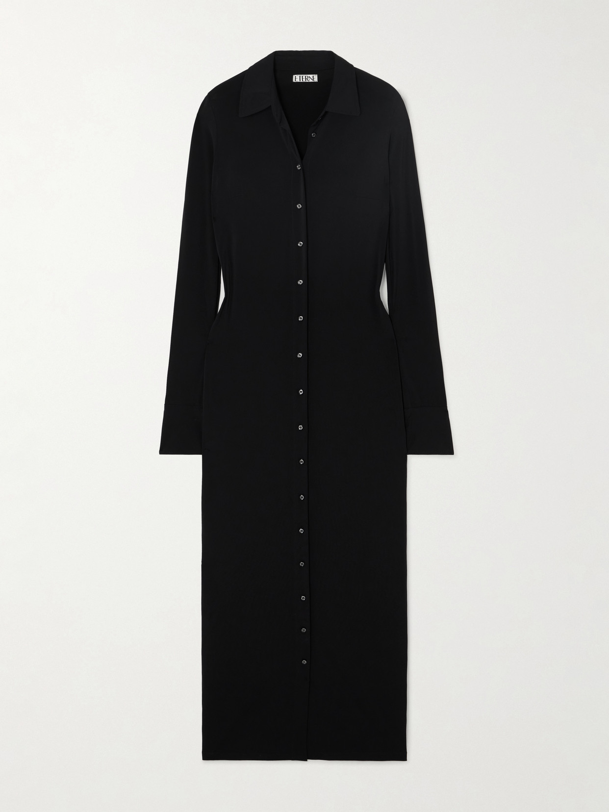 ÉTERNE - Georgia Matte-jersey Maxi Shirt Dress - Black