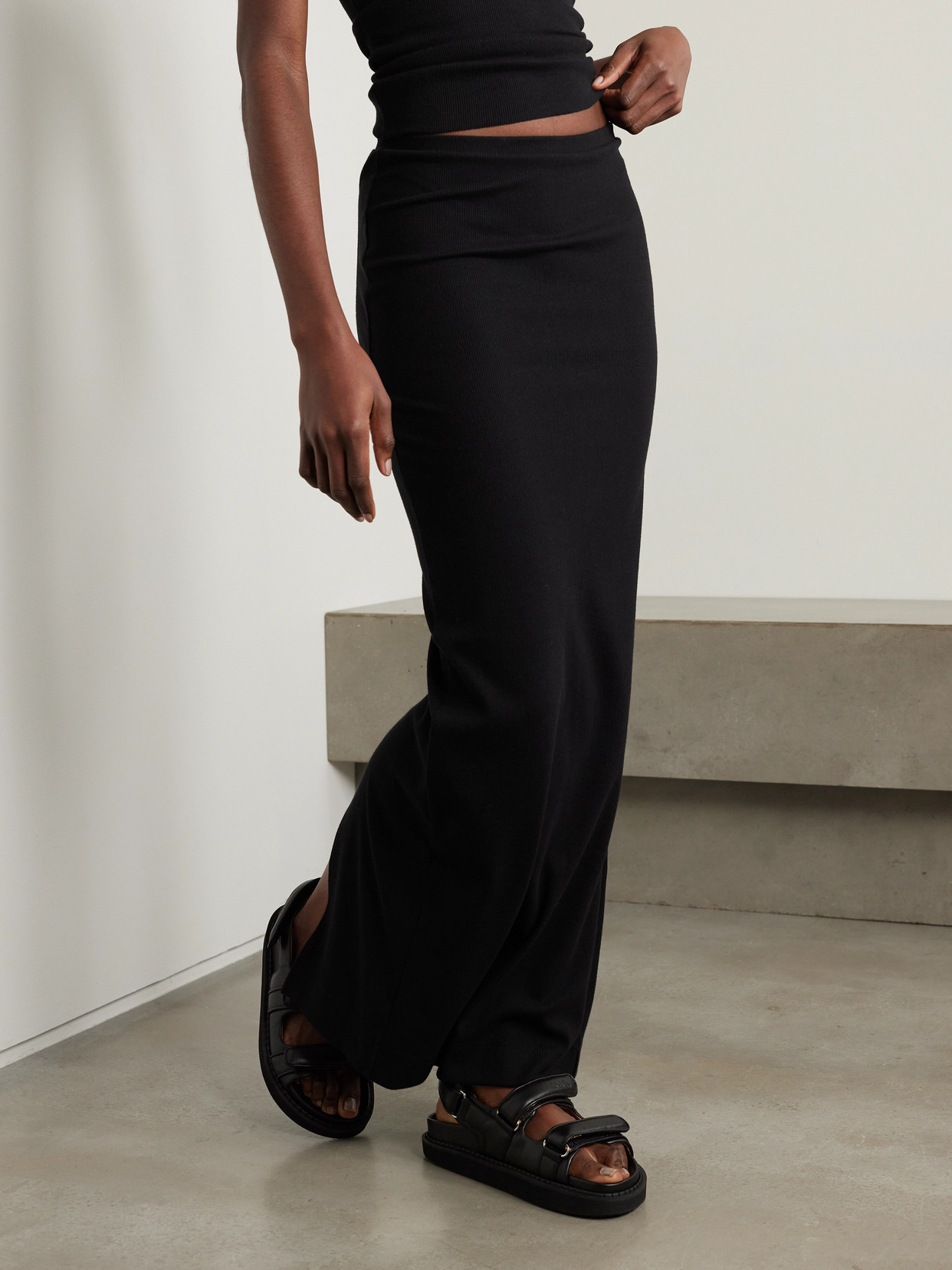 Éterne - Emma Ribbed Stretch-Jersey Maxi