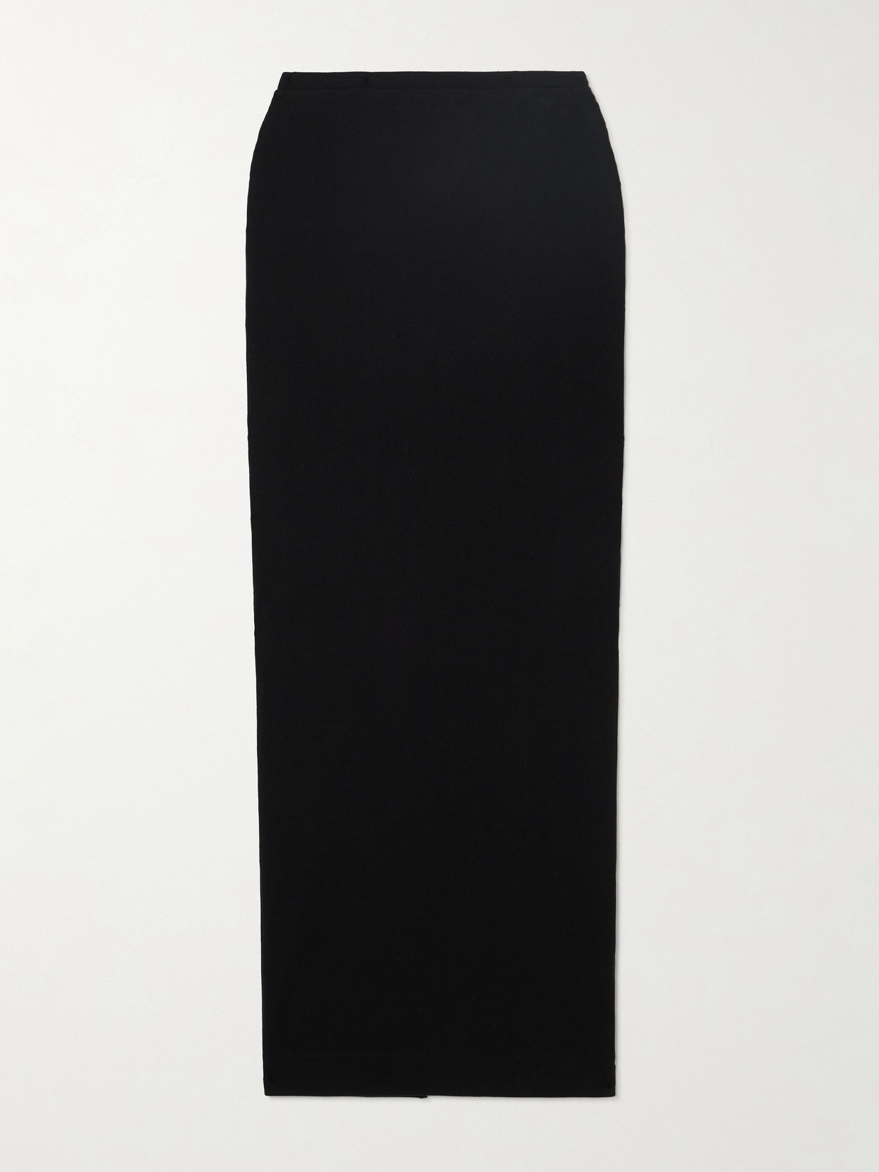 ÉTERNE - Emma Ribbed Stretch-jersey Maxi Skirt - Black