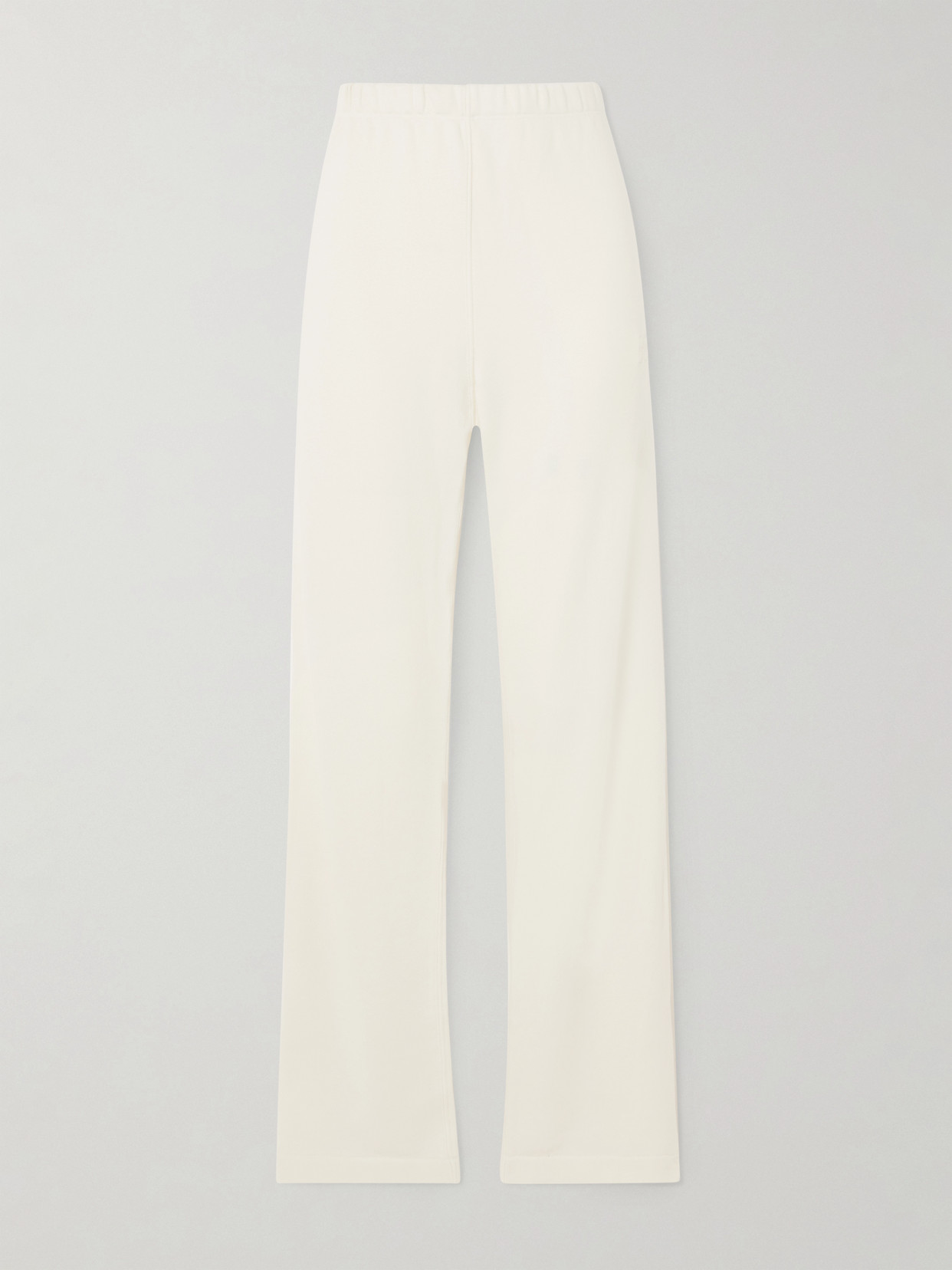 Éterne Cotton And Modal-blend Jersey Track Pants In Cream