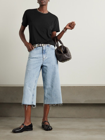 ÉTERNE Boyfriend cotton and modal-blend jersey T-shirt