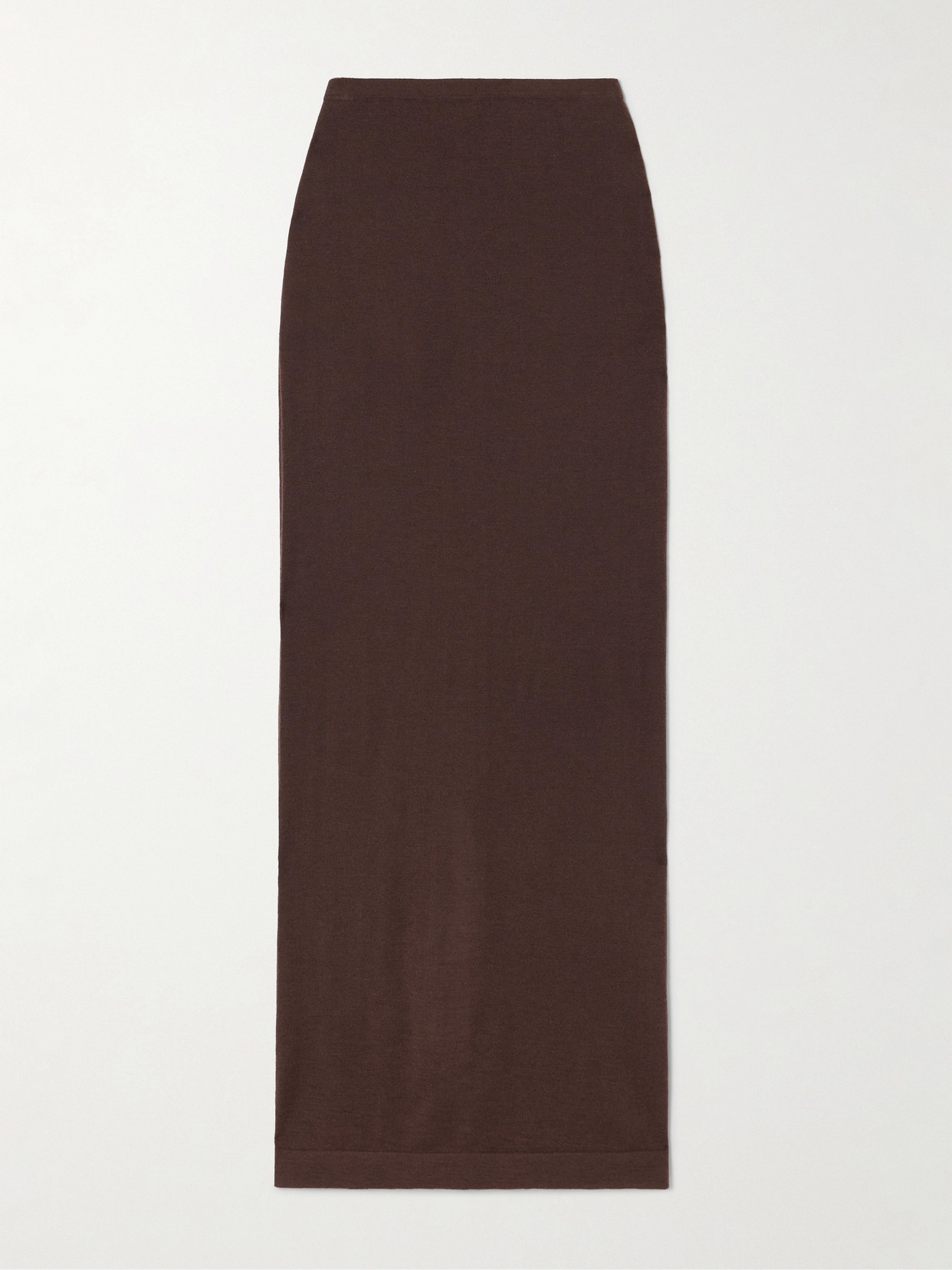 Shop Éterne Emma Cashmere Maxi Skirt In Brown