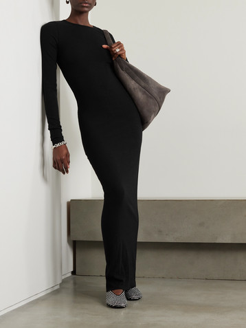 ÉTERNE Ribbed stretch-jersey maxi dress