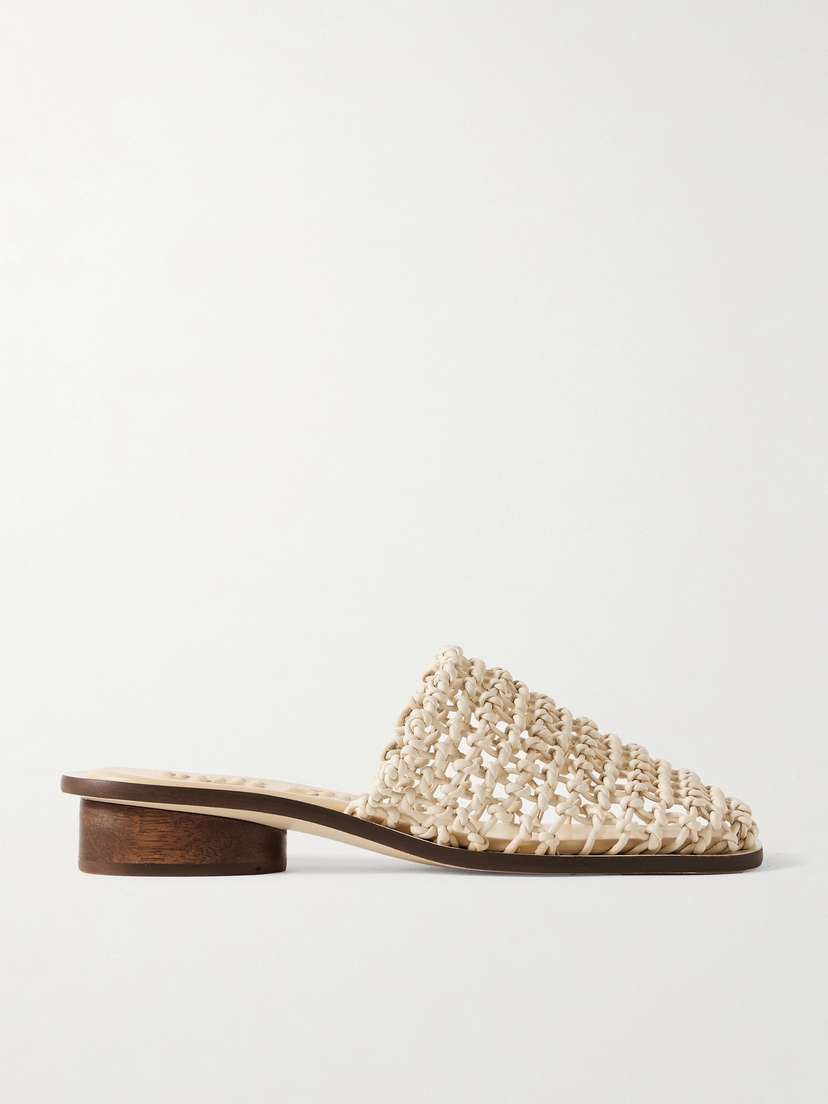 Cult Gaia Merida Woven Leather Mules