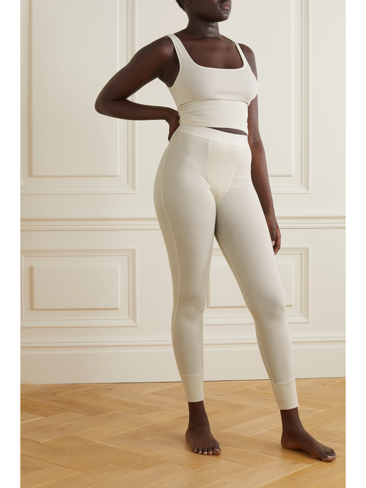 Ribbed Cotton-Blend Jersey Tank
